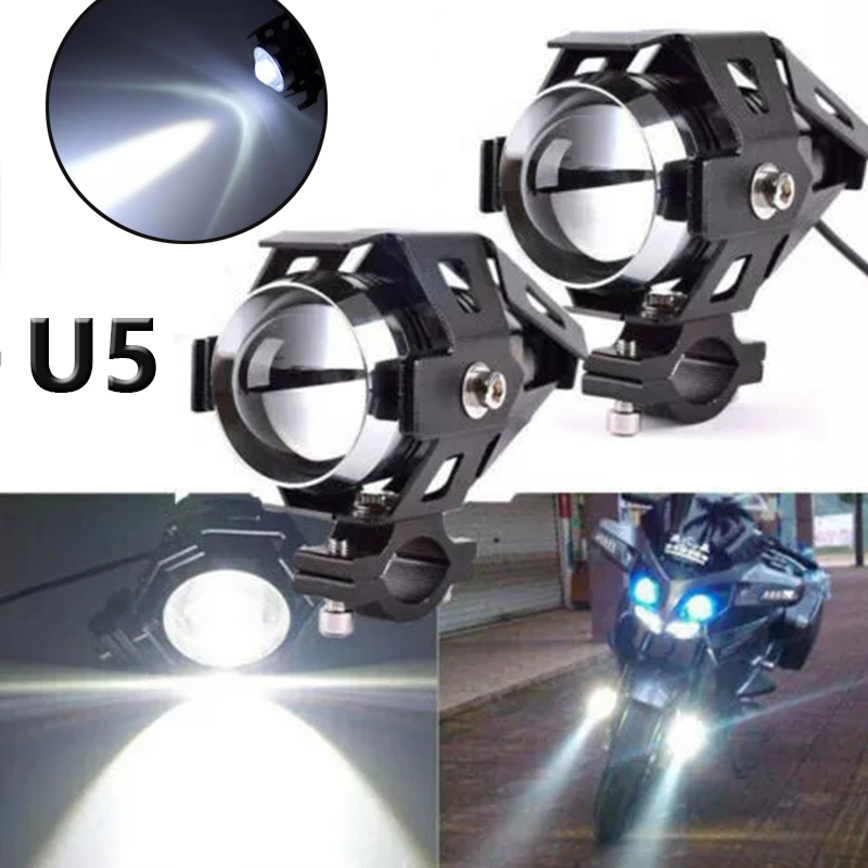 Faros Delanteros Universales 12V 125W Para Motocicleta LED 3000LMW Chip U5/Foco De Conducción/Moto/Niebla DRL/Lámpara De Luz De Cabeza De Punto #7