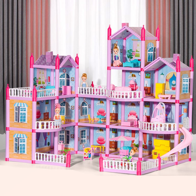 Casa De Barbie Conjunto Con Muebles de Casa de Muñecas piscina Niñas Niños Rosa Kit De Juego Nuevo 