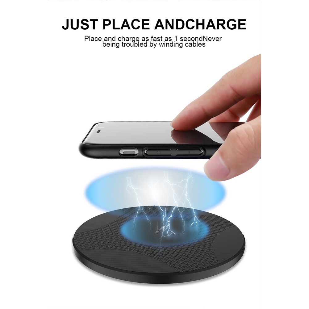 Cargador De Inducción Inalámbrico Turbo De Carga Para Samsung Galaxy S10 S9 S8 Note 9 iPhone USB Qi Almohadilla