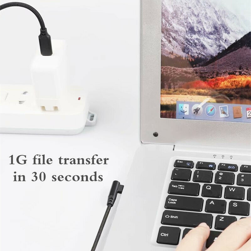 90 grados codo usb tipo c a usb c cable para samsung xiaomi redmi macbook 60w cable de cargador rápido pd type-c cable