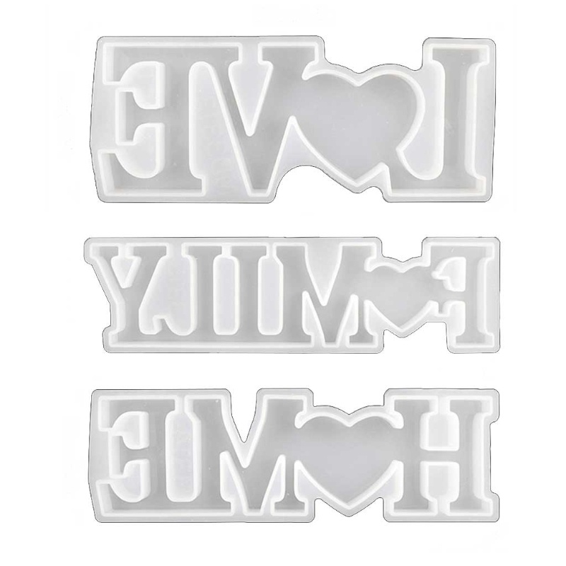 SIY LOVE FAMILY Home Adornos Del Alfabeto Inglés Molde De Resina Epoxi Letras Decoraciones Para El Hogar Silicona Hecho A Mano