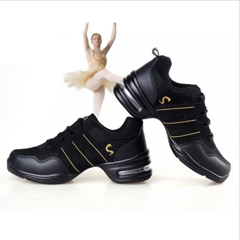 Zapatos De Danza Moderna para Mujeres con Punta Cerrada Zapatillas De Deporte De Cuero Transpirable con Cordones Zapatos De Baile De Práctica De Jazz con Tacón Alto De Bloque 