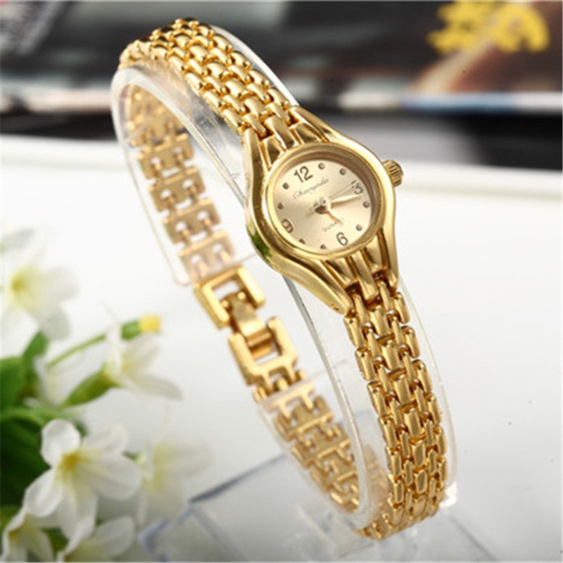 las mujeres reloj de oro relojes pequeño de cuarzo de ocio reloj popular reloj de pulsera hora femenina relojes elegantes | Shopee Colombia
