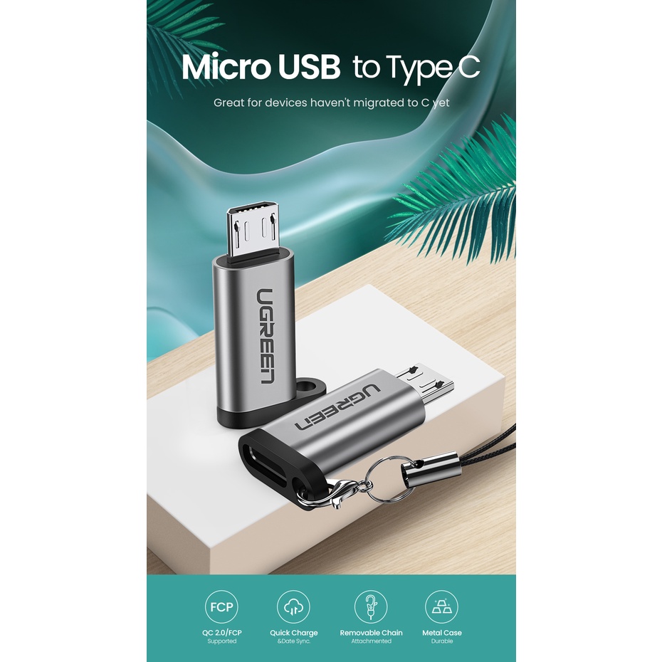 Image of Ugreen USB Type-C Adaptador Tipo A Micro Hembra Macho Convertidores Cable De Datos Cargador USBC #6