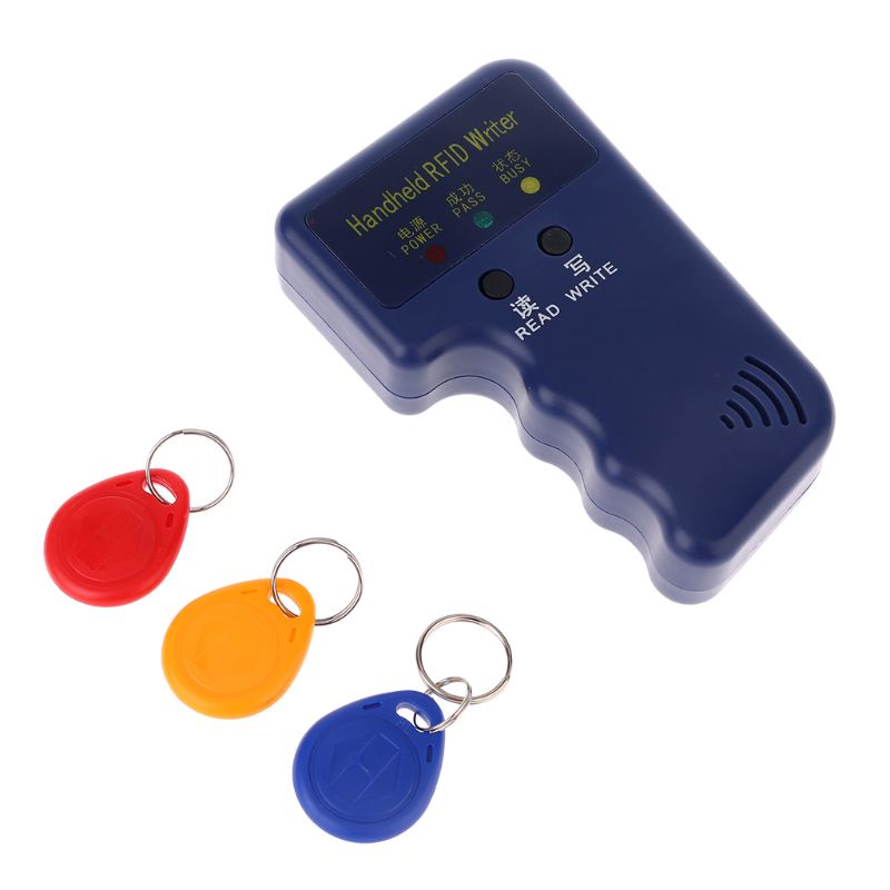 Antena de transceptor incorporada Kafuty Copiadora de Tarjeta RFID Portátil Portátil ID de ID de RFID Copiadora duplicadora Copiadora con 5 Etiquetas Luces LED Individuales e indicador de zumbador 