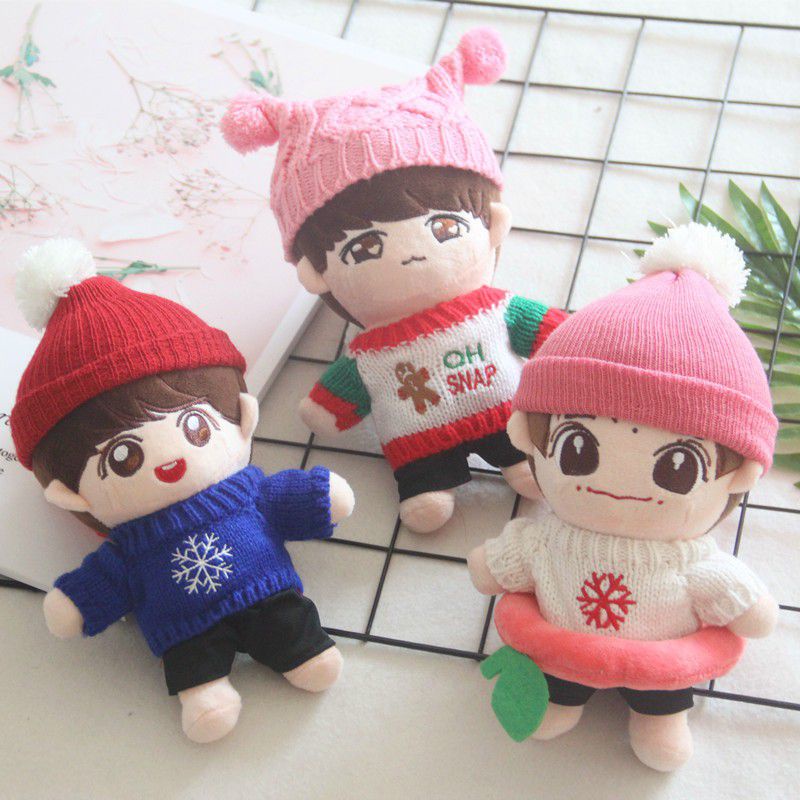 Muñeco De Peluche De Kpop BTS JungKook JIMIN SUGA RM JIN JHOPE V Juguetes Ropa Halloween Calabaza Traje Combinado Con Muñeca #1