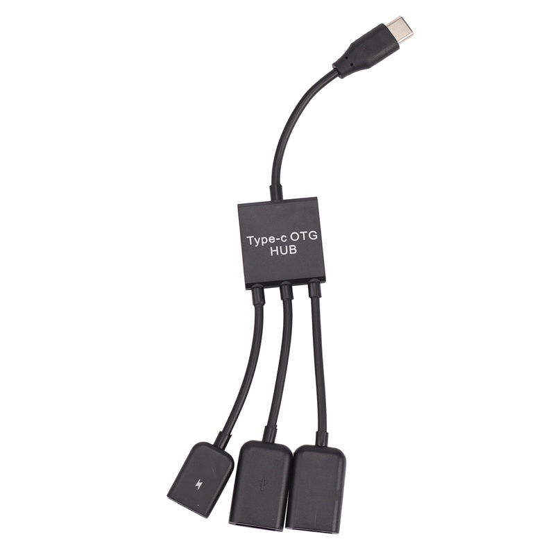 Image of USB 3.1 Type C Male to 2 Dual USB A 2.0 Female + Micro-USB Female 3 in 1 OTG HUB #1