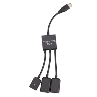 Image of thu nhỏ USB 3.1 Type C Male to 2 Dual USB A 2.0 Female + Micro-USB Female 3 in 1 OTG HUB #1