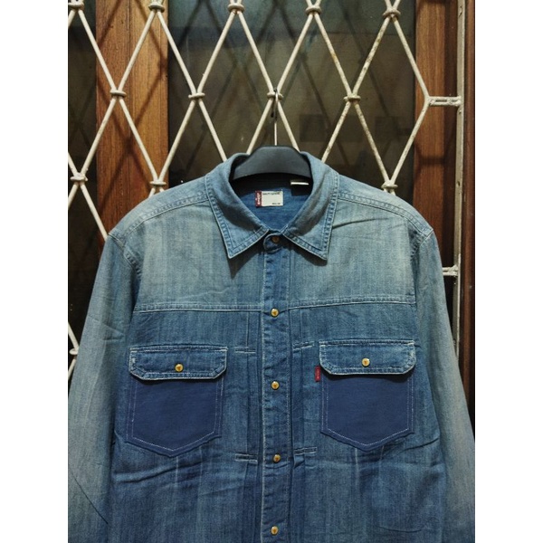 Camiseta Original vintage levis segunda camisa de mezclilla mejor camisa casual con botones de piedra para hombre #6
