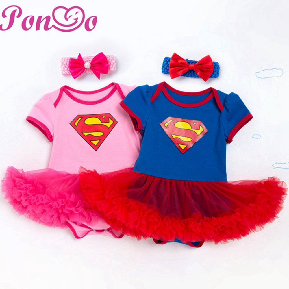 Compre Auténtico Buena tienda buenos productos Tienda en línea Recién  nacidos bebé niño Niñas Superman Dibujos Animados Mono Mameluco Traje Ropa  de Disfraz