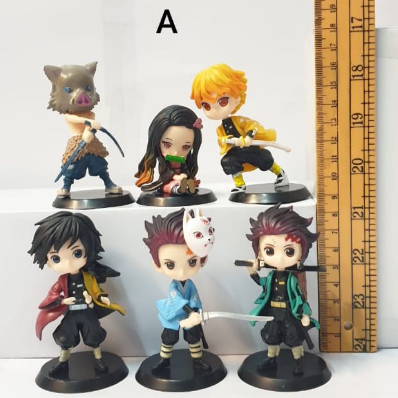 6 Unids set Kimetsu Demon Slayer 8 5 Cm Inosuke Nezuko Zenitsu Giyu 