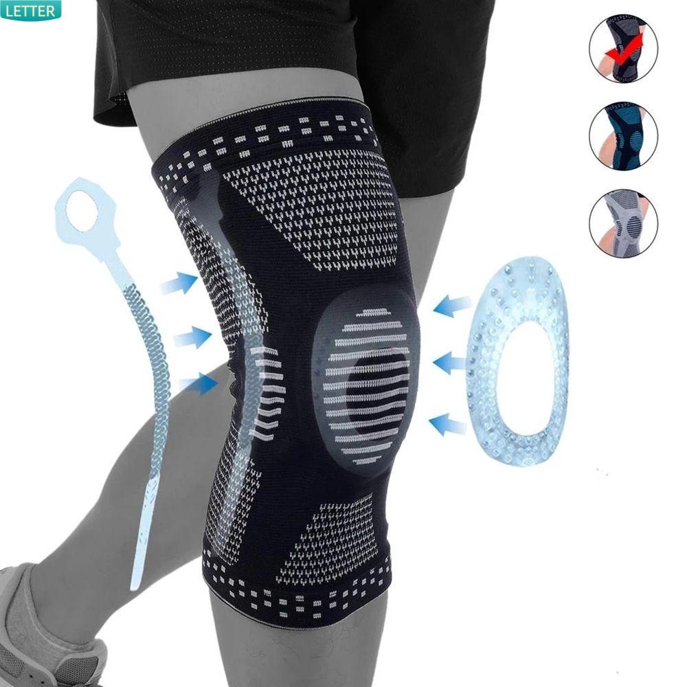 Rodillera Profesional De Silicona Almohadilla De Resorte Protector Para Correr Ejercicio De Compresión Suministros Deportivos Uso De Baloncesto Soporte De Manga De Rodilla Multicolor #3