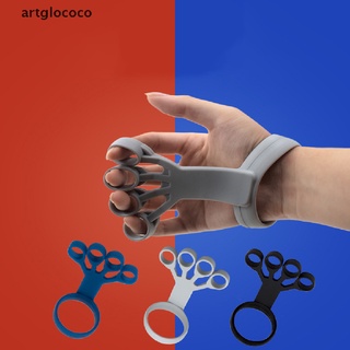 Image of artglococo Silicone Grip Device Finger Exercise Stretcher Arthritis Hand Grip Trainer .