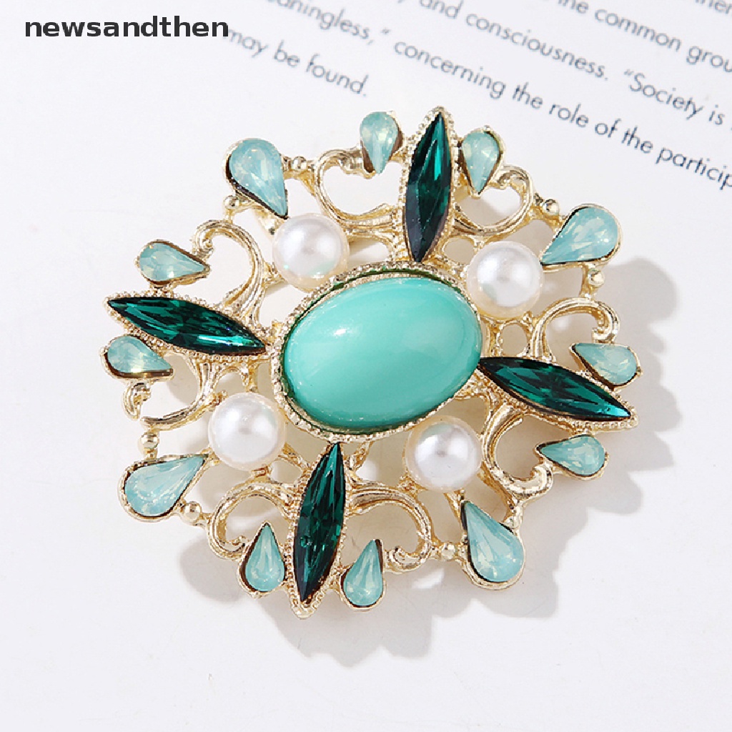 newsandthen Broche De Esmeralda Verde Barroco Estilo Corte De Moda Para Mujer Accesorios De Abrigo De Joyería #3
