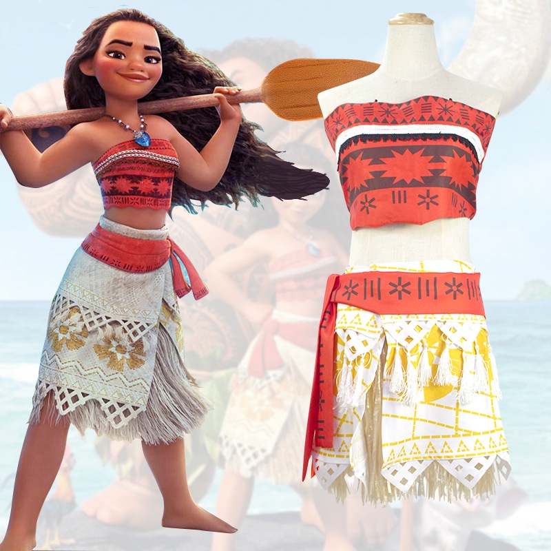 Océano Pocahontas cos Moana cosplay Maui Niños Ropa De Princesa | Shopee  Colombia