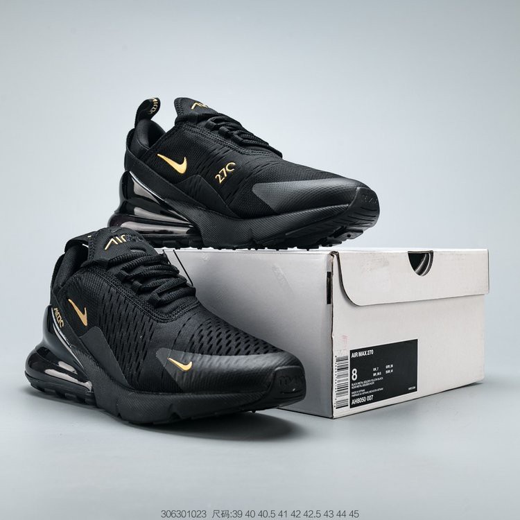 Nike Air max 270 Negro Oro Zapatillas ZapatosD |
