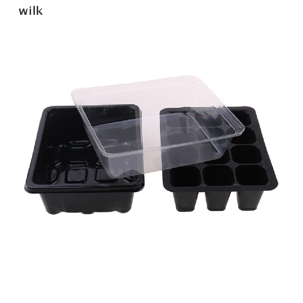 3Pcs/Set 12Cell Seed Starter Kit Starting Plant Propagation Tray Dome Gardening# 