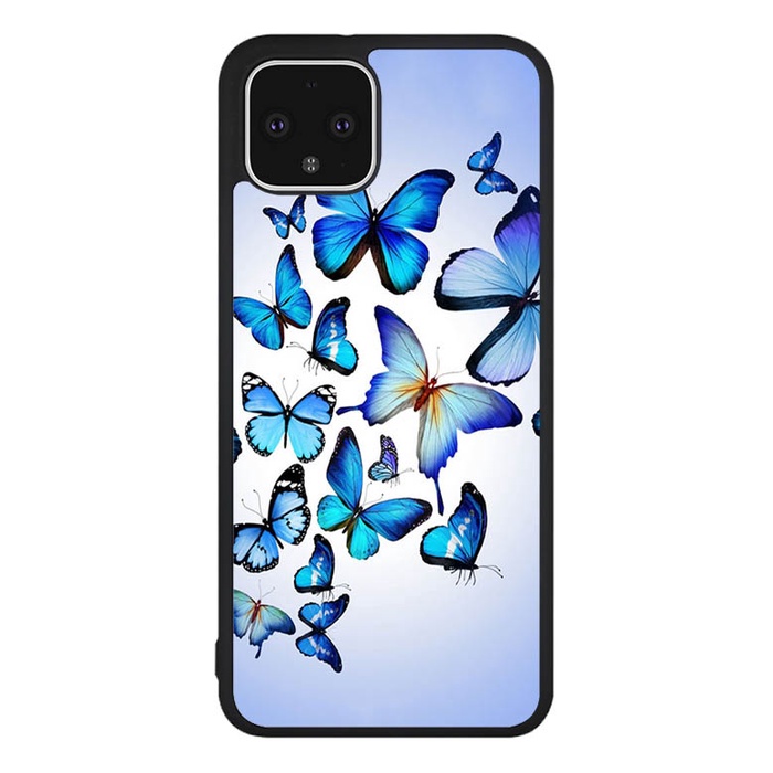 Funda Google Pixel 2 3 3A 4 5 XL 6 Pro hermosa mariposa azul X02244 funda blanda #7