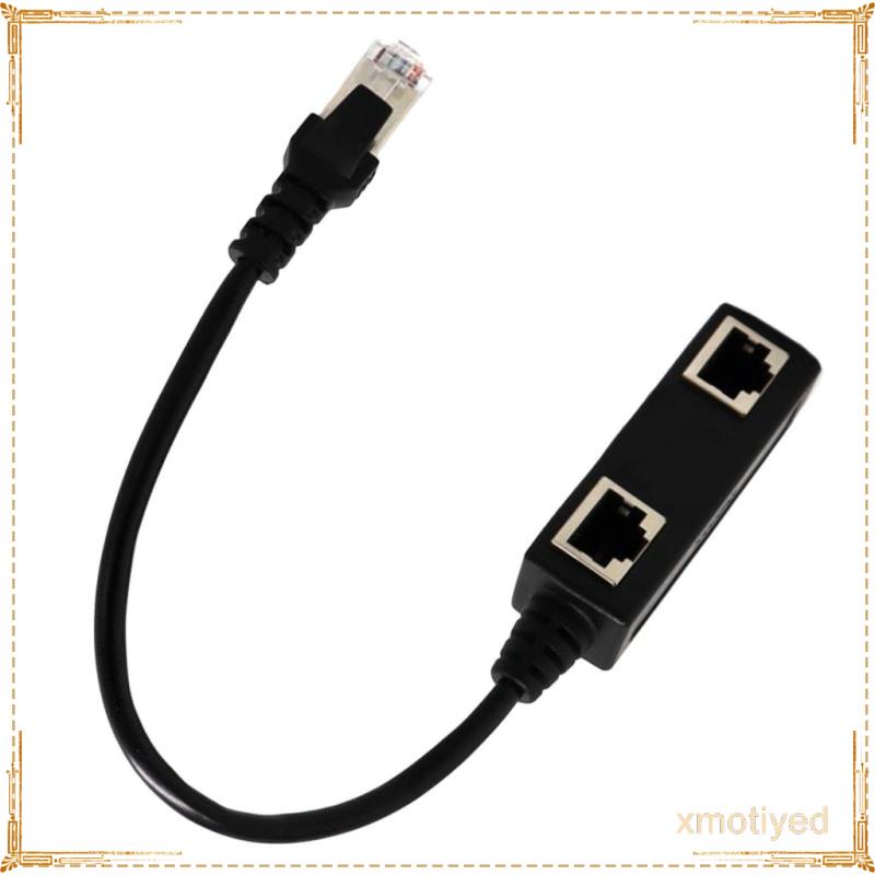 Image of 1 a 2 puertos Ethernet Switch RJ45 Y Splitter Adaptador Cable para CAT 5/6 LAN #2