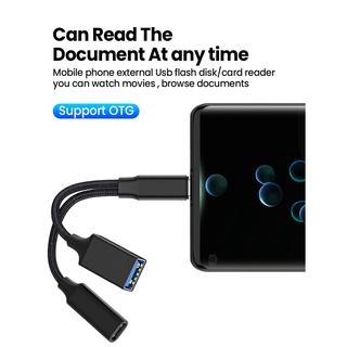 Image of thu nhỏ Cable Adaptador 2 En 1 USB C OTG Con Puerto De Carga PD Para Teléfono Inteligente/pc/Tableta #7