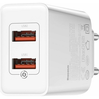 Image of thu nhỏ Cargador de viaje Baseus 2 puertos USB QC 18W y Cable USB a tipo C (sin caja) #1
