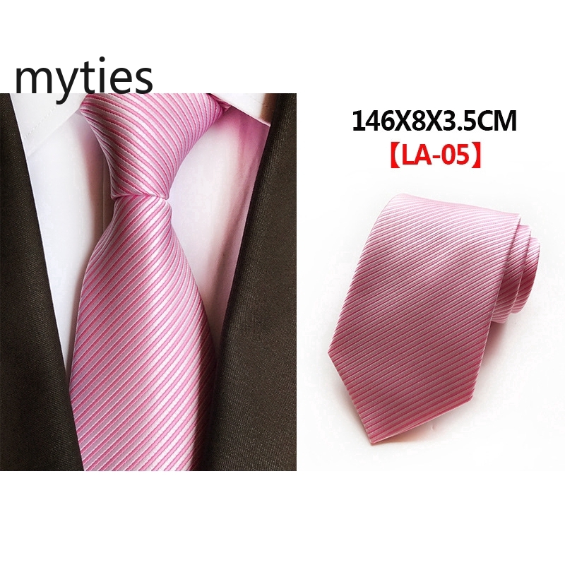 Image of Color Sólido Corbata De Los Hombres De Negocios Casual Todo Combinado Traje Desgaste Formal Comprobado Novio Rojo Azul Marino Plata Negro Rosa Púrpura Lazo #6