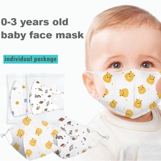Image of thu nhỏ 0-3 Años 3D 4 Capas Mascarilla Facial Para Bebés Infantil Desechable Para Niños Con Diseño De Hebilla De Ajuste (Calidad De Marca) #2
