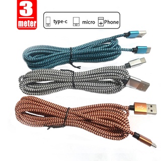 Cable USB Tipo C PD de nylon trenzado para carga rápida Android o IOS