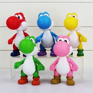 Figuras de acción Super Mario Bros Luigi Donkey Kong PVC de 5 pulgadas/5 colores/juguetes de acción Yoshi Mario #1