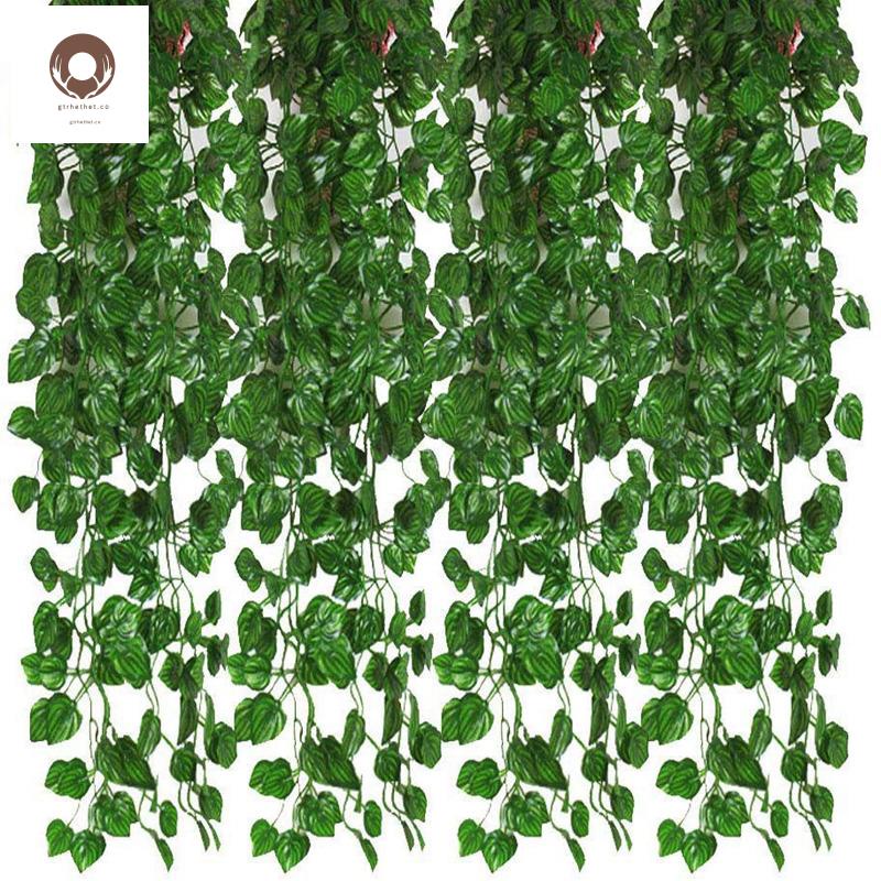 12 piezas de guirnalda de hiedra artificial hoja de vides plantas verdes  colgantes plantas falsas para boda telón de fondo arco pared selva fiesta |  Shopee Colombia