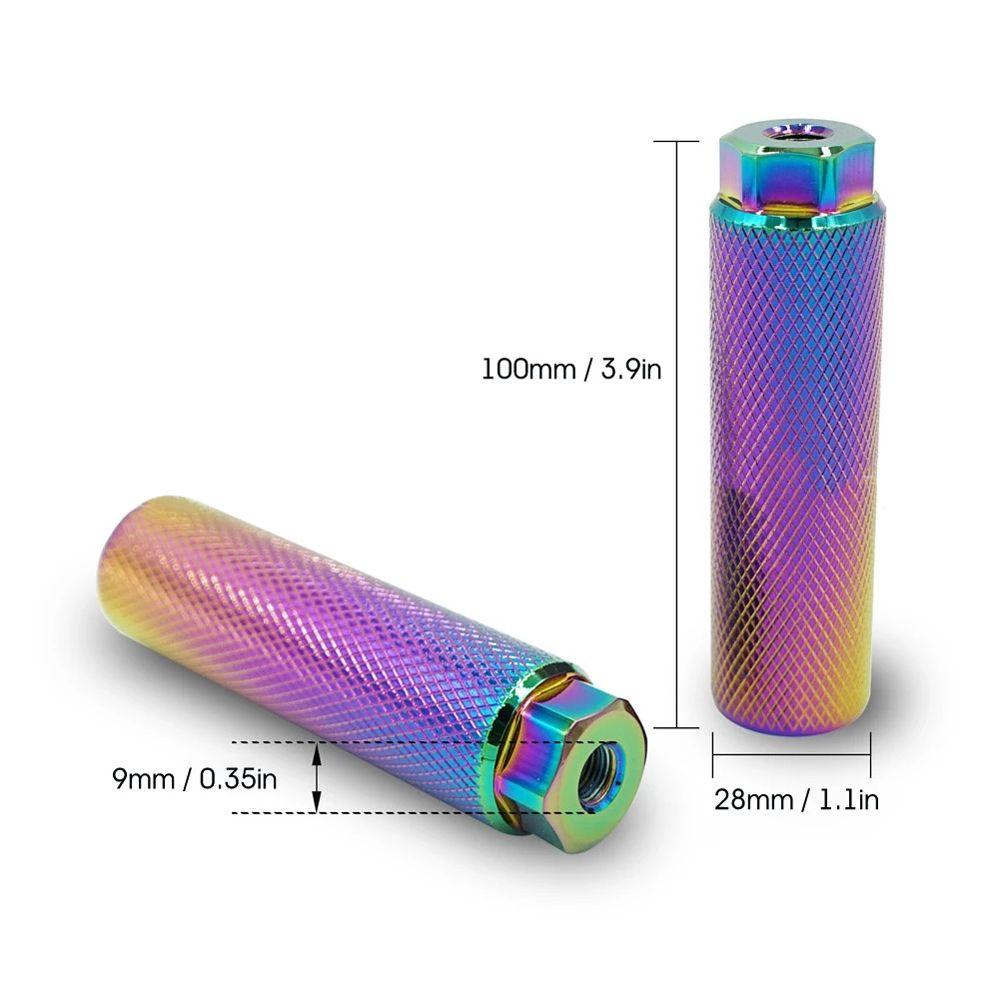 CASOLARY Bike Pegs Accesorios De Bicicleta Para Scooter 3/8 ” Eje BMX De Montaña Antideslizante Palanca De Reposapiés