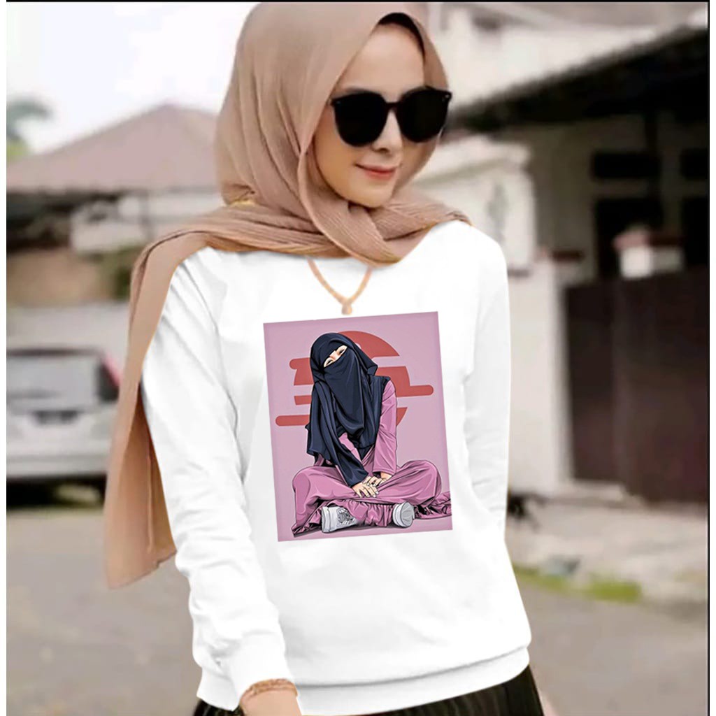 Kitotashop sudadera talla UGHTY HIJAB, M, L, XL / ropa DISTRO manga larga / último  modelo DTF impresión / PICT REAL / último modelo ropa | Shopee Colombia