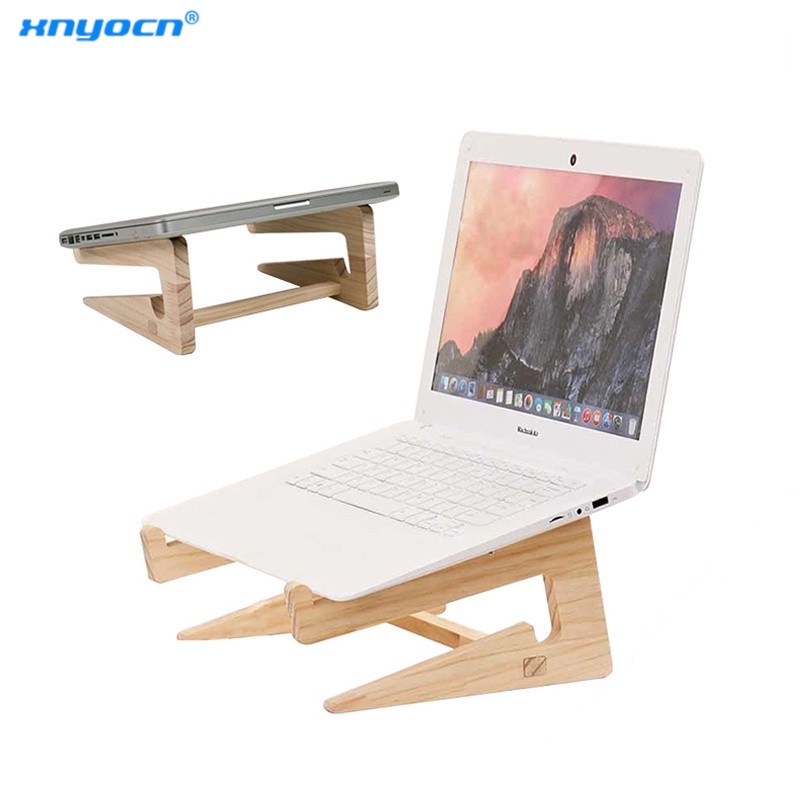 Soporte de madera para ordenador portátil, almohadilla de enfriamiento para PC, Notebook Macbook Pro Air IPad Pro, elevador de madera, accesorios para portátil | Shopee Colombia