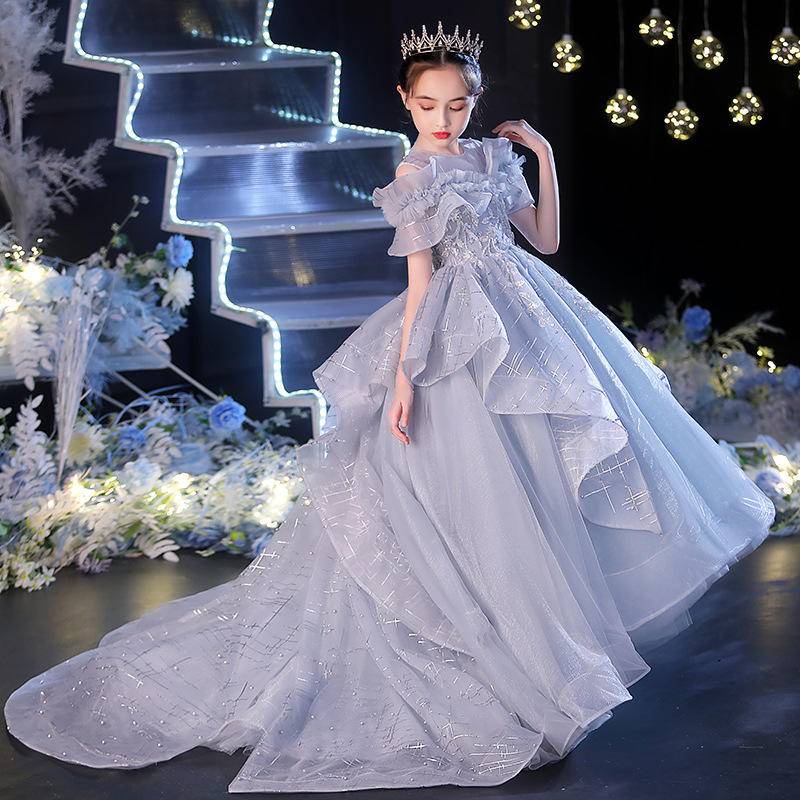 2023 Vestido De Sirena De Graduación Para Niña De Flores De Lujo Baile De  Tul De Boda Para Niños Vestidos Largos Para Fiesta De Cumpleaños  Adolescentes De Noche Vestido Primera Comunion Vestido