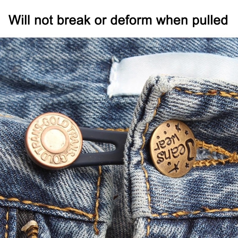 Extensor De Botón De Metal Mágico Para Jeans/Hebillas De Cintura Ajustables Estilo Vintage/Extendido Desmontable Para Pantalones