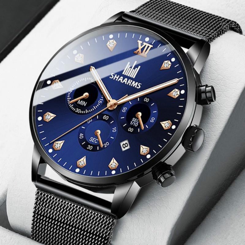 La forma algun lado Anémona de mar Reloj de hombre Moda Acero inoxidable Calendario Esfera Negocios Deportes |  Shopee Colombia