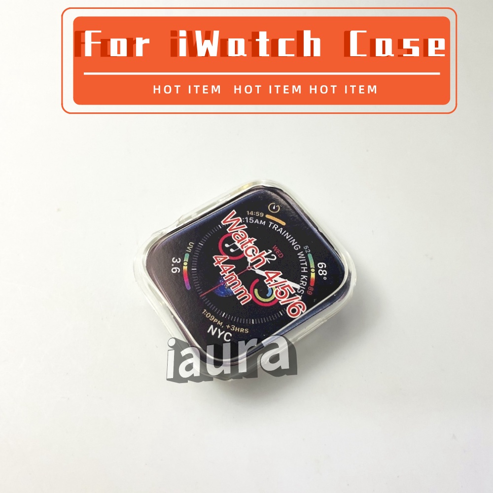 Funda Rígida De Cobertura Completa Con Protector De Pantalla De Vidrio Templado Para Apple Watch 45/41/44/40/42/38mm Serie 7/SE/6/5/4/3/2/1 #6