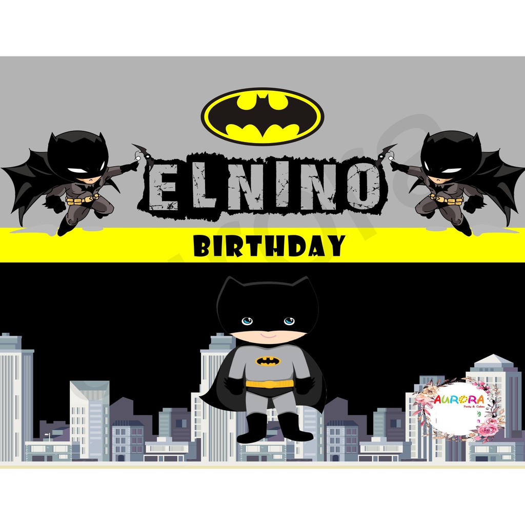 Banner cumpleaños BATMAN/telón de fondo BATMAN cumpleaños | Shopee Colombia