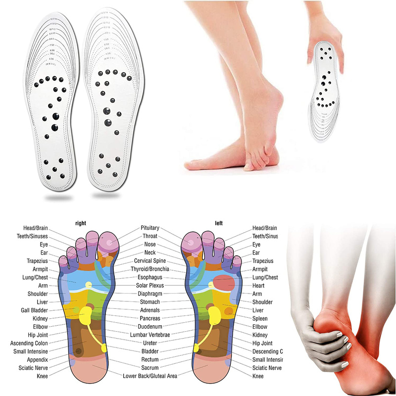 Las Plantillas Magnéticas del Zapato del Pie Almohadillas del Zapato del Gel Alivia El Dolor De Los Pies para Los Hombres Mujeres LXQGR La Plantilla del Masaje De La Terapia Magnética 