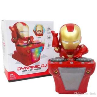 Los Vengadores héroe de música de baile-Marvel IronmanAzulTransformador 