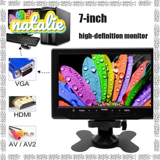 Image of Pantalla De Coche De 7 Pulgadas Hdmi compatible Con Ips De Alta Definición Monitor Vga Luminosidad Con Altavoces