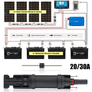 Image of Portafusibles De Panel Solar Y Fusible 30/20A Impermeable Inline PV 1000VDC (CO)