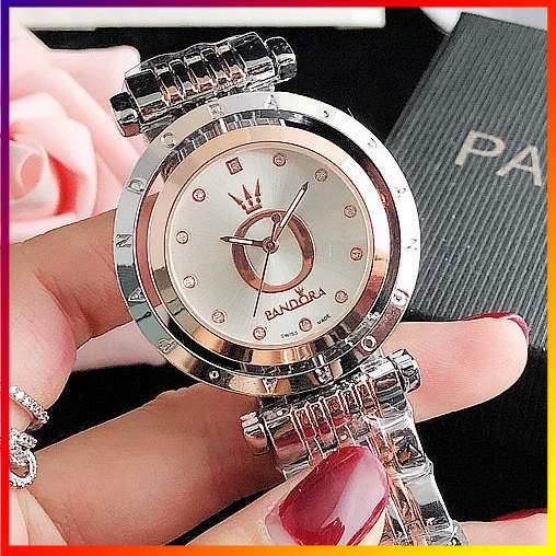 fotografía ruptura componente Pandora Reloj De Las Mujeres De Lujo Diamante Cuarzo Con Esfera Giratoria Y  Alta Calidad De Acero Inoxidable Banda De Moda Regalo Para Niña Con Caja |  Shopee Colombia