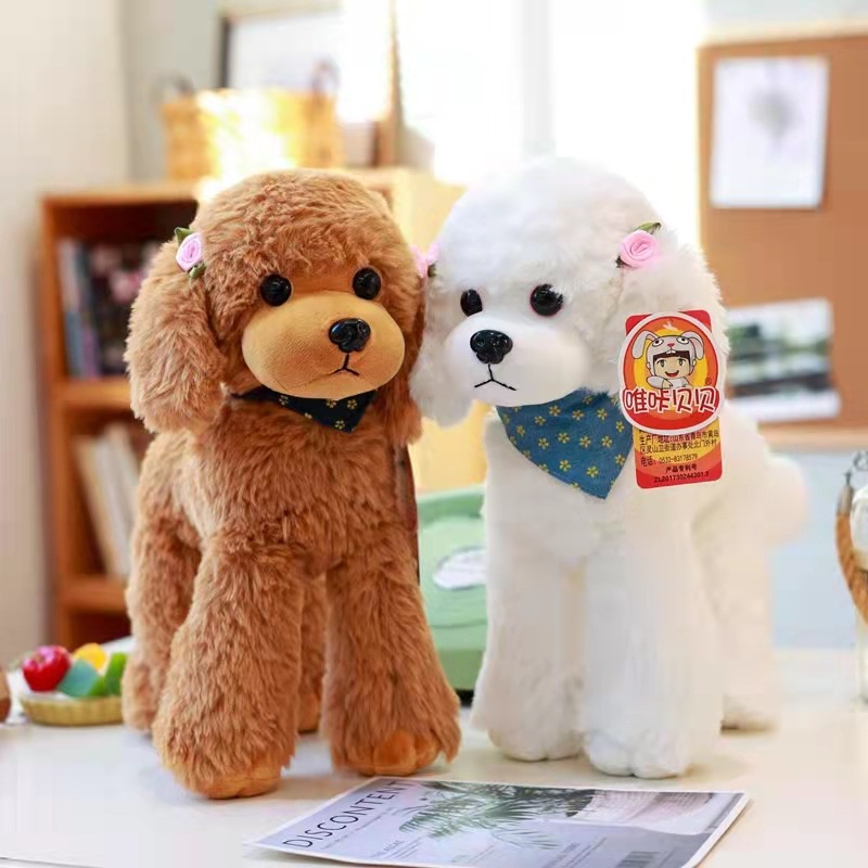 40cm | Genuino Caniche De Peluche Perro De Simulación De Muñeca De Juguete De Regalo De Cumpleaños #4