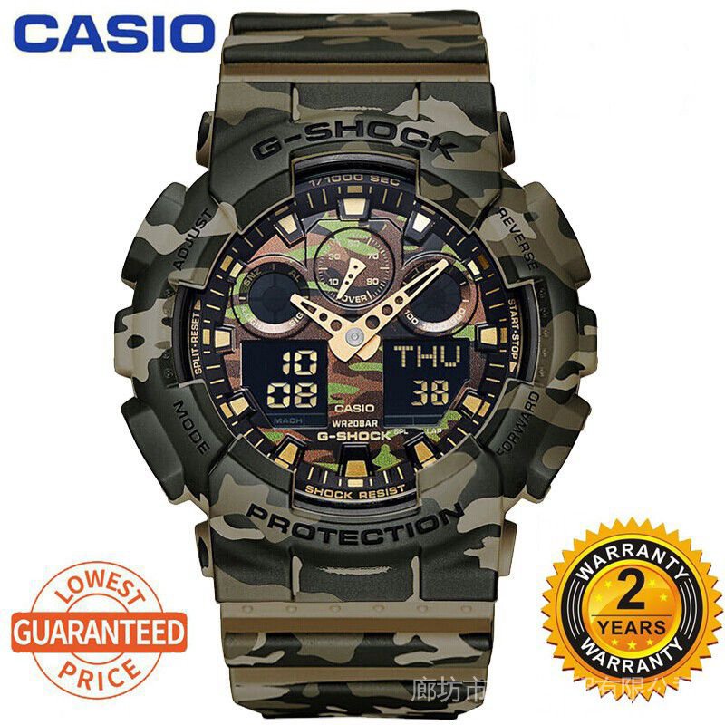 Disponible En Inventario Reloj Casio G-Shock ga100 Deportivo Para Hombre Verde Ejército GA-100CM-5A #3