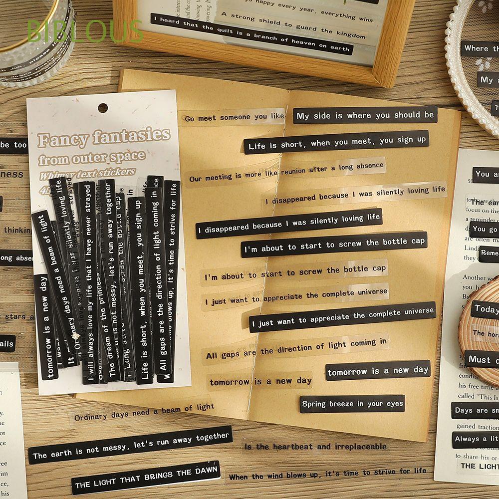 BIBLOUS 40pcs Vintage Inglés Frases Pegatina Impermeable Diario Decoración  Cuaderno Deco Pegatinas Creativas DIY Marcador Palabras Scrapbooking  Suministros Arte Artesanía Planificadores | Shopee Colombia