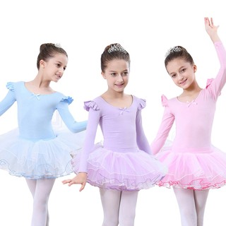 Image of 6NZT Kids Girls Ballet Dress Cotton Leotard   Tutu Skirt Ballerina Costume Outfit Stage Dance Clothes for 3-12 Years