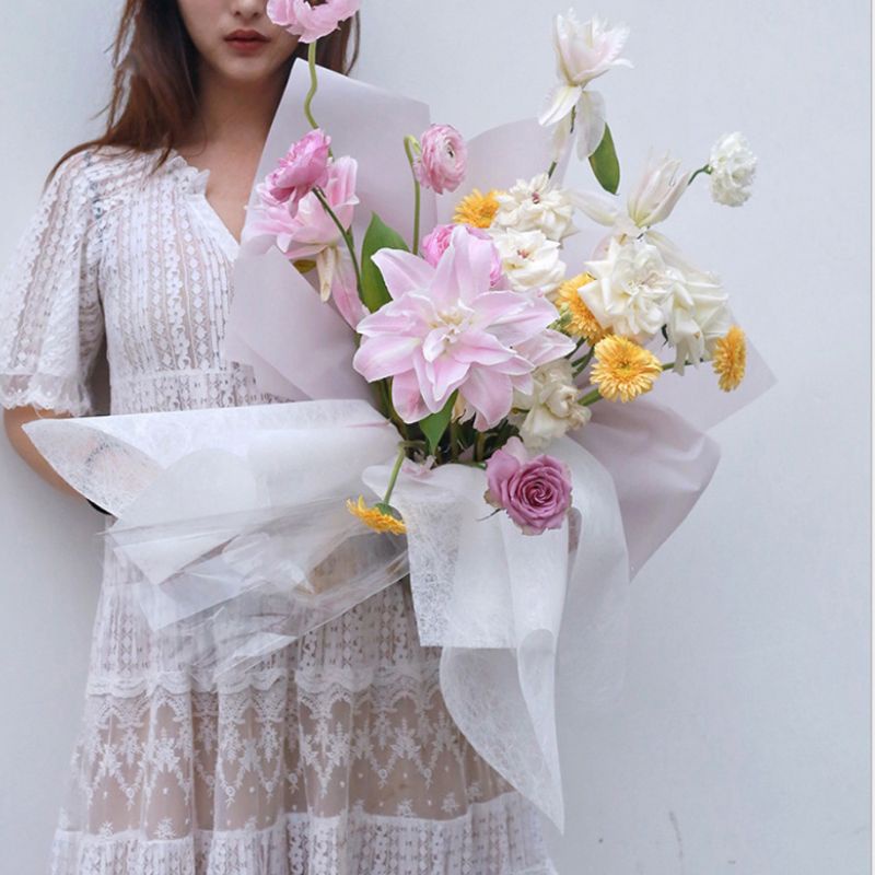 Hojas de papel de celofán de envoltura de flores finas | Shopee Colombia