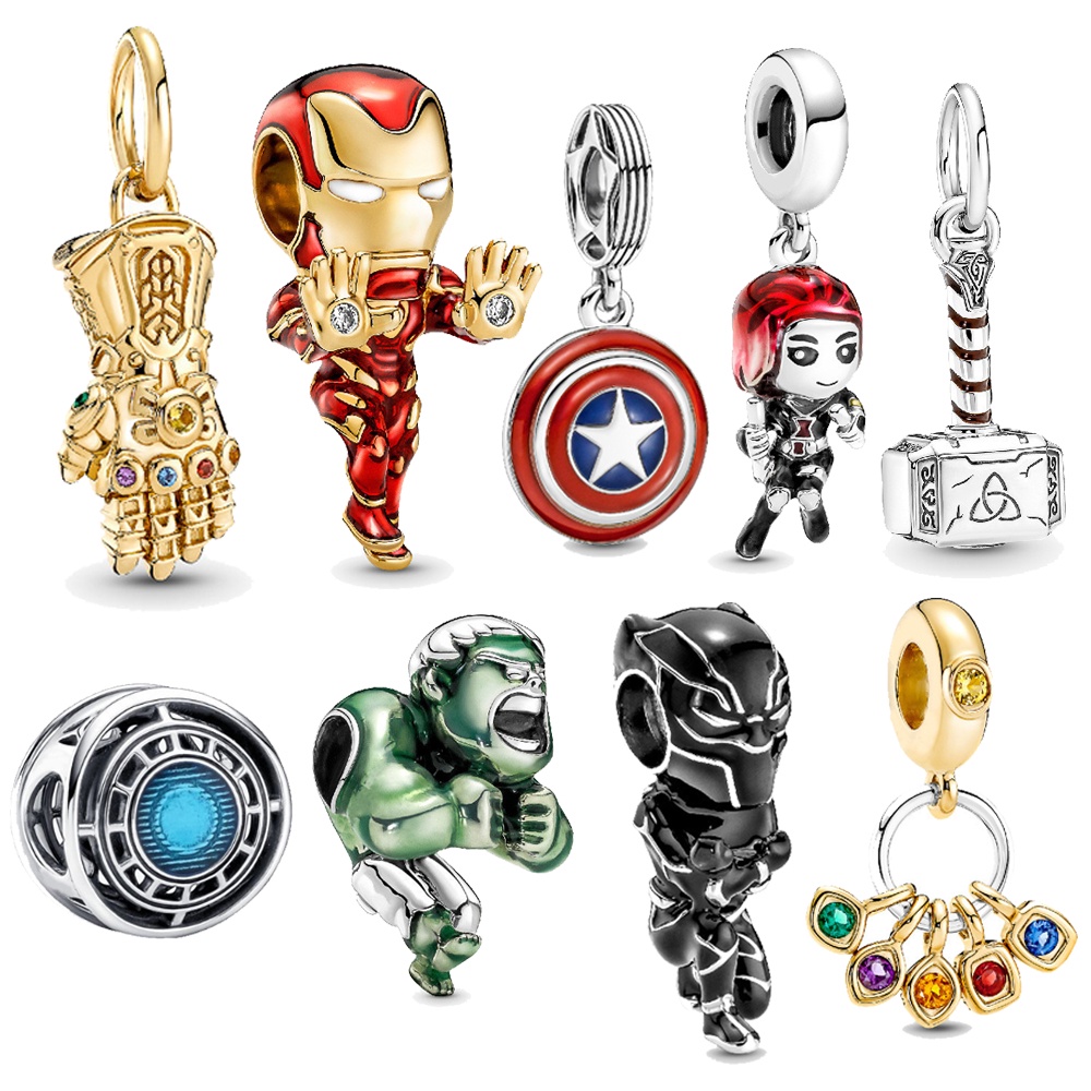 Charms Pandora Los Vengadores para Pulsera Charm de la Serie Marvel Guantelete infinito Hombre Acero | Shopee