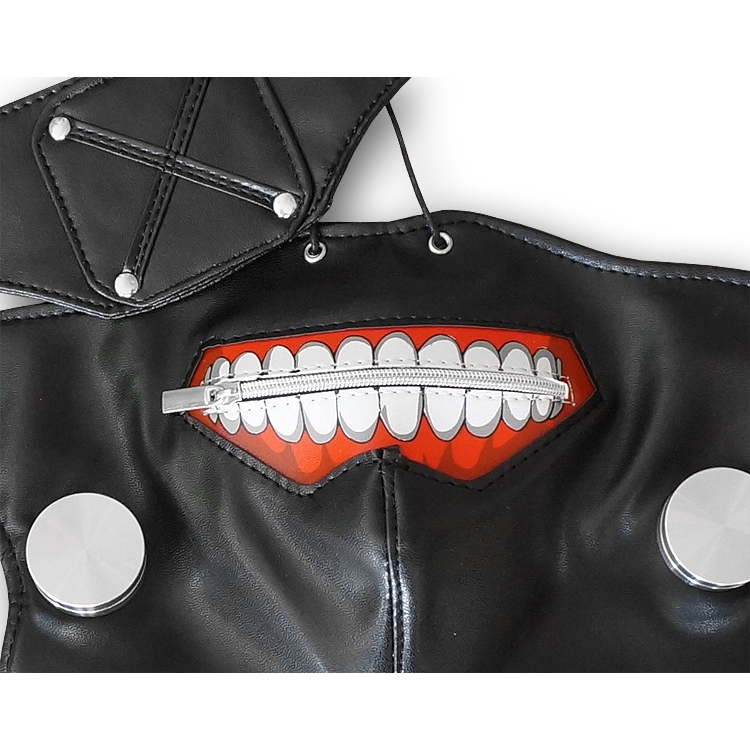 3D Tokyo Ghoul Kaneki Ken Máscara De Halloween Fiesta Cool Prop Cremallera cosplay
